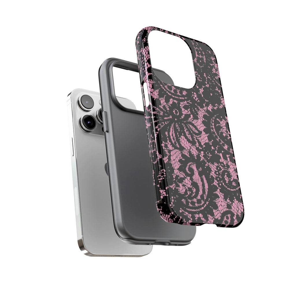 Pink Lace Pattern Tough Phone Case