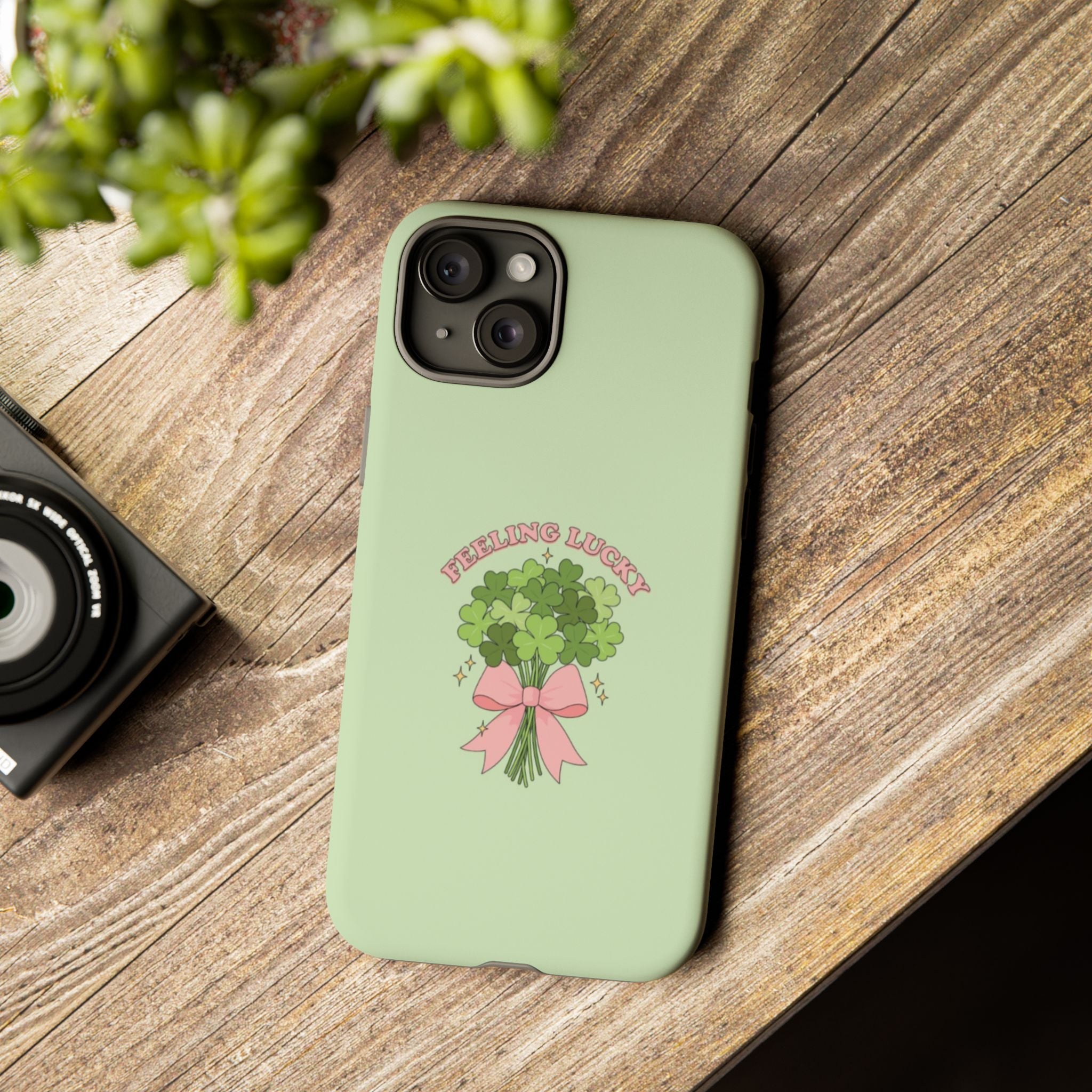 ‘Feeling Lucky' Clover Bouquet Tough Phone Case