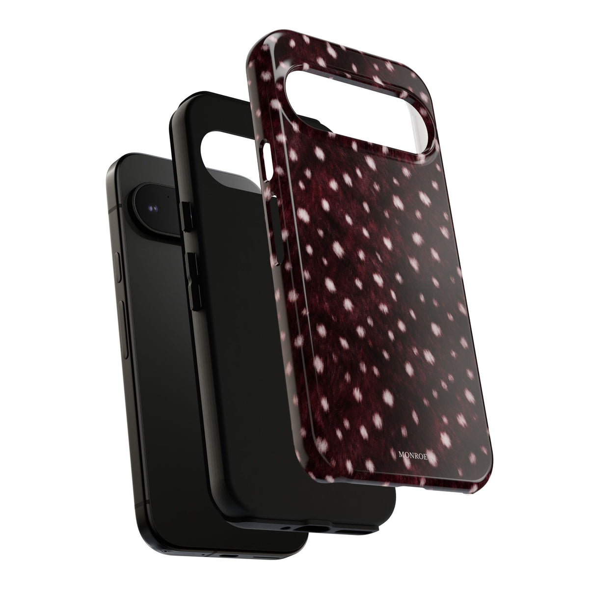 Burgundy Spotted Fur Tough Case