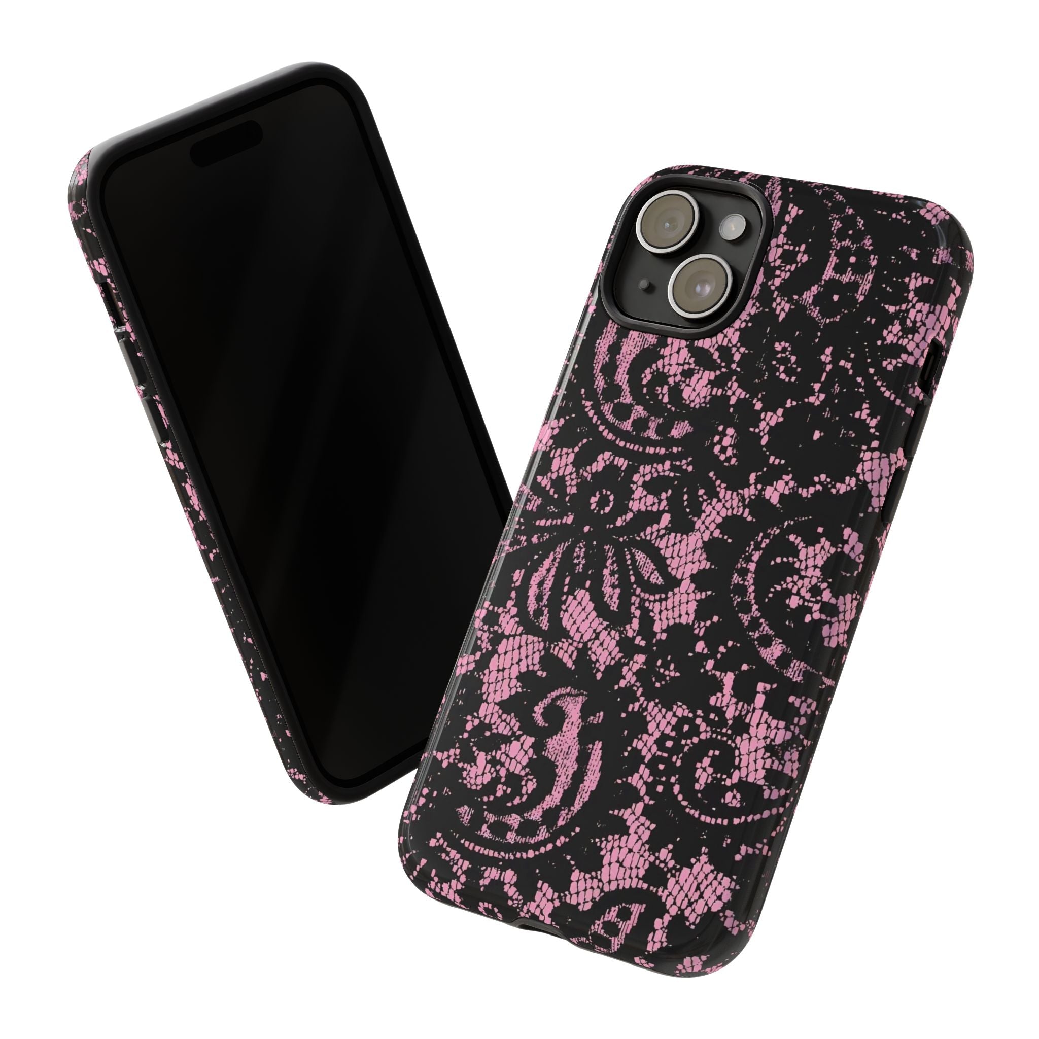 Pink Lace Pattern Tough Phone Case