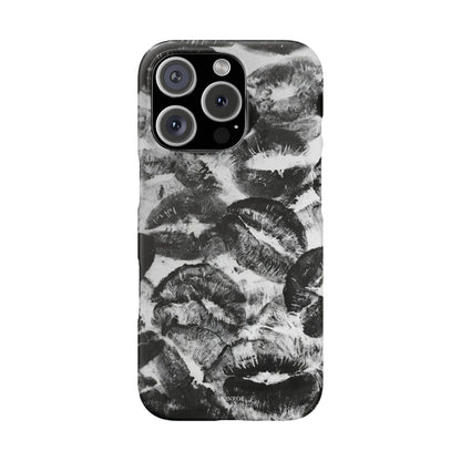 Black & White Kiss Print Case