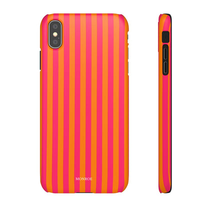 Striped Orange & Pink Case