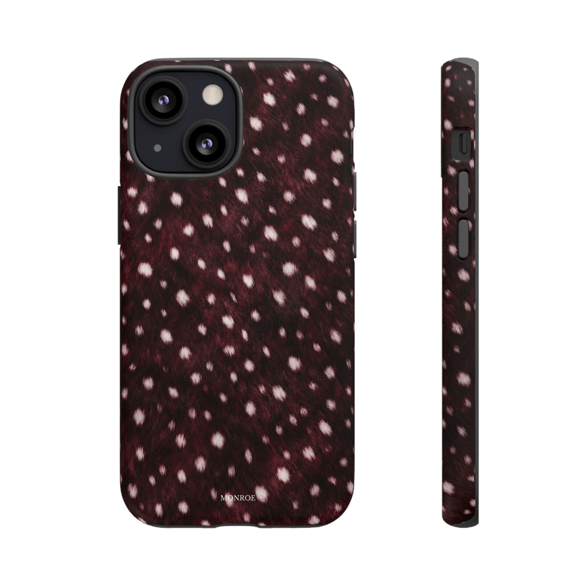 Burgundy Spotted Fur Tough Case
