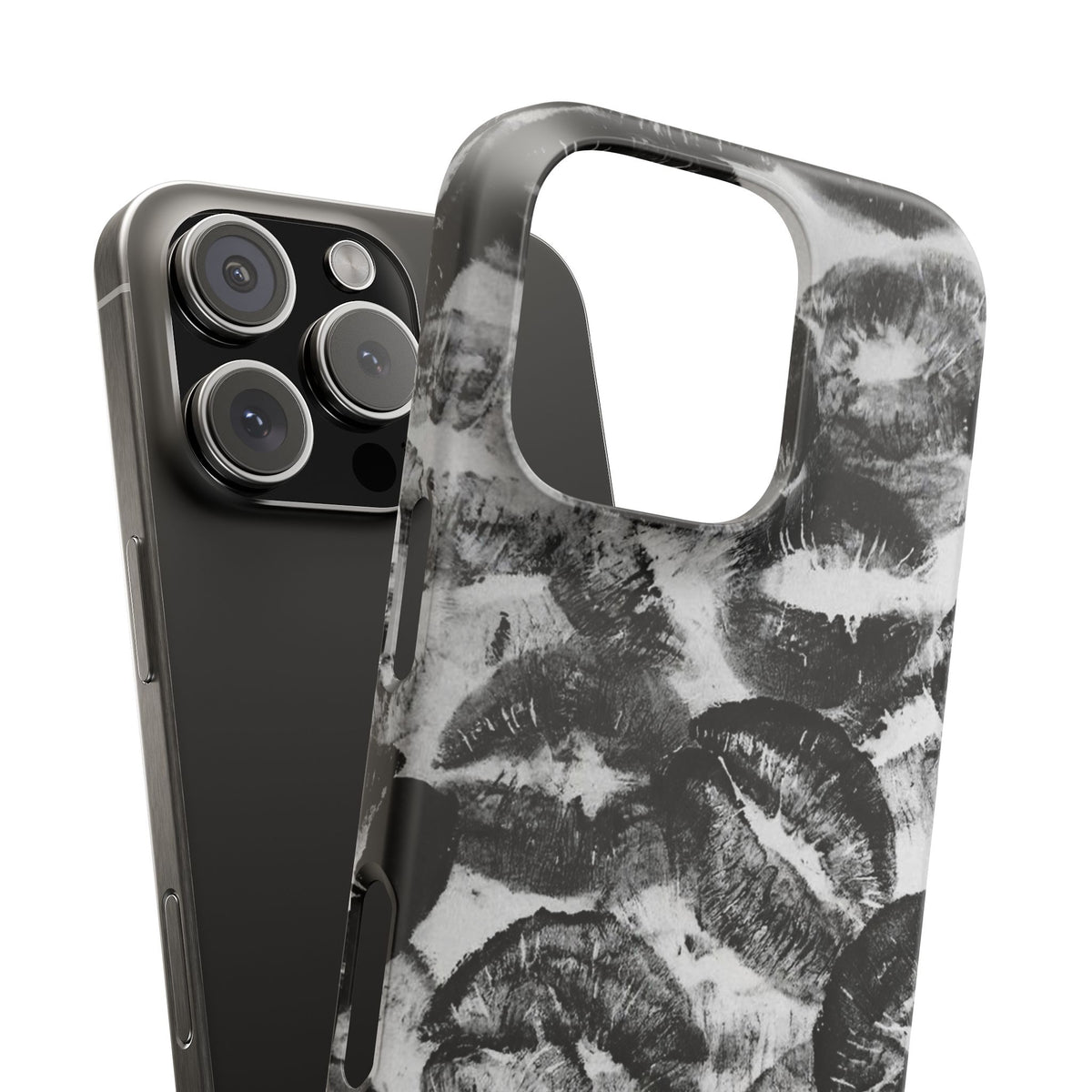 Black & White Kiss Print Case