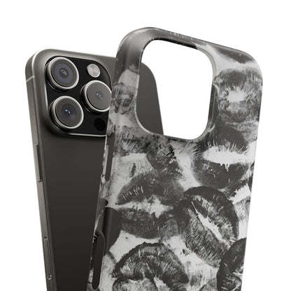 Black & White Kiss Print Case