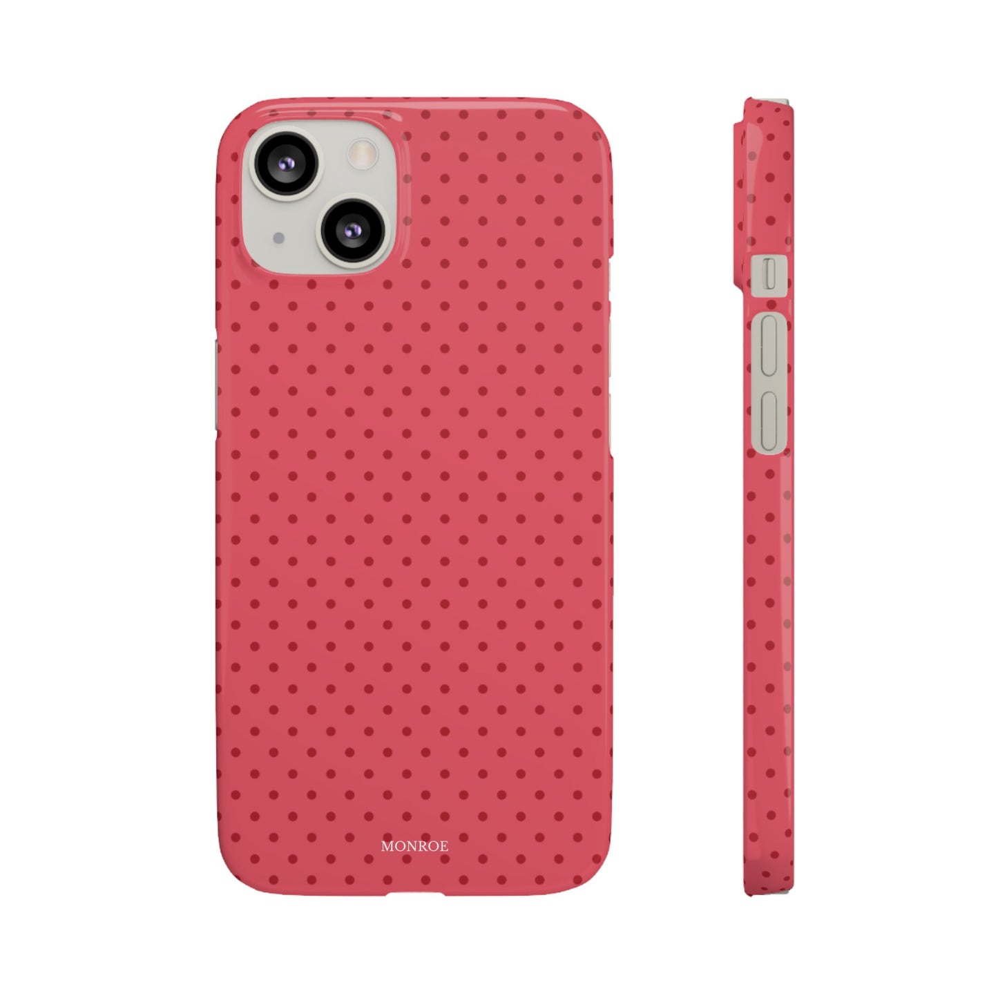 Coral Polka Dot Snap Phone Case