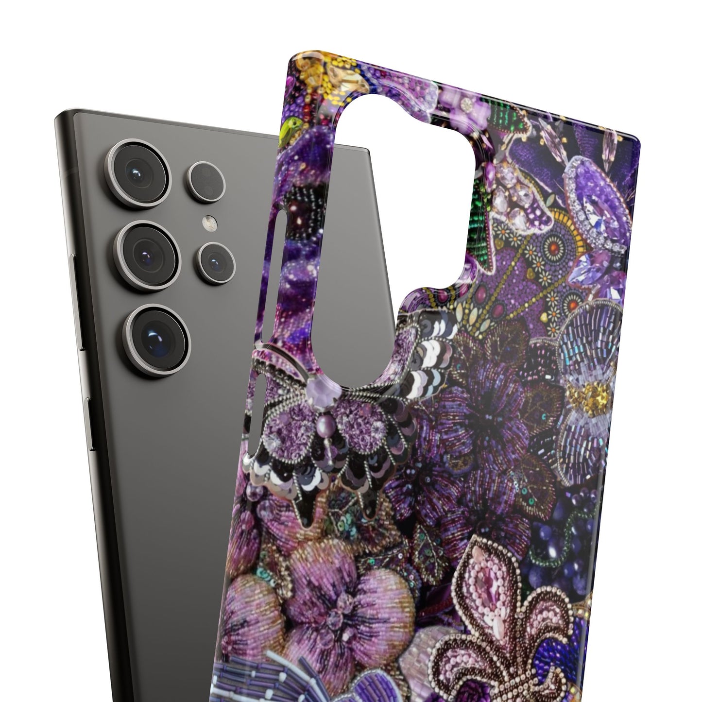Purple Floral Butterfly Case