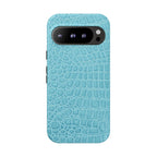 Croc Embossed Turquoise Phone Case