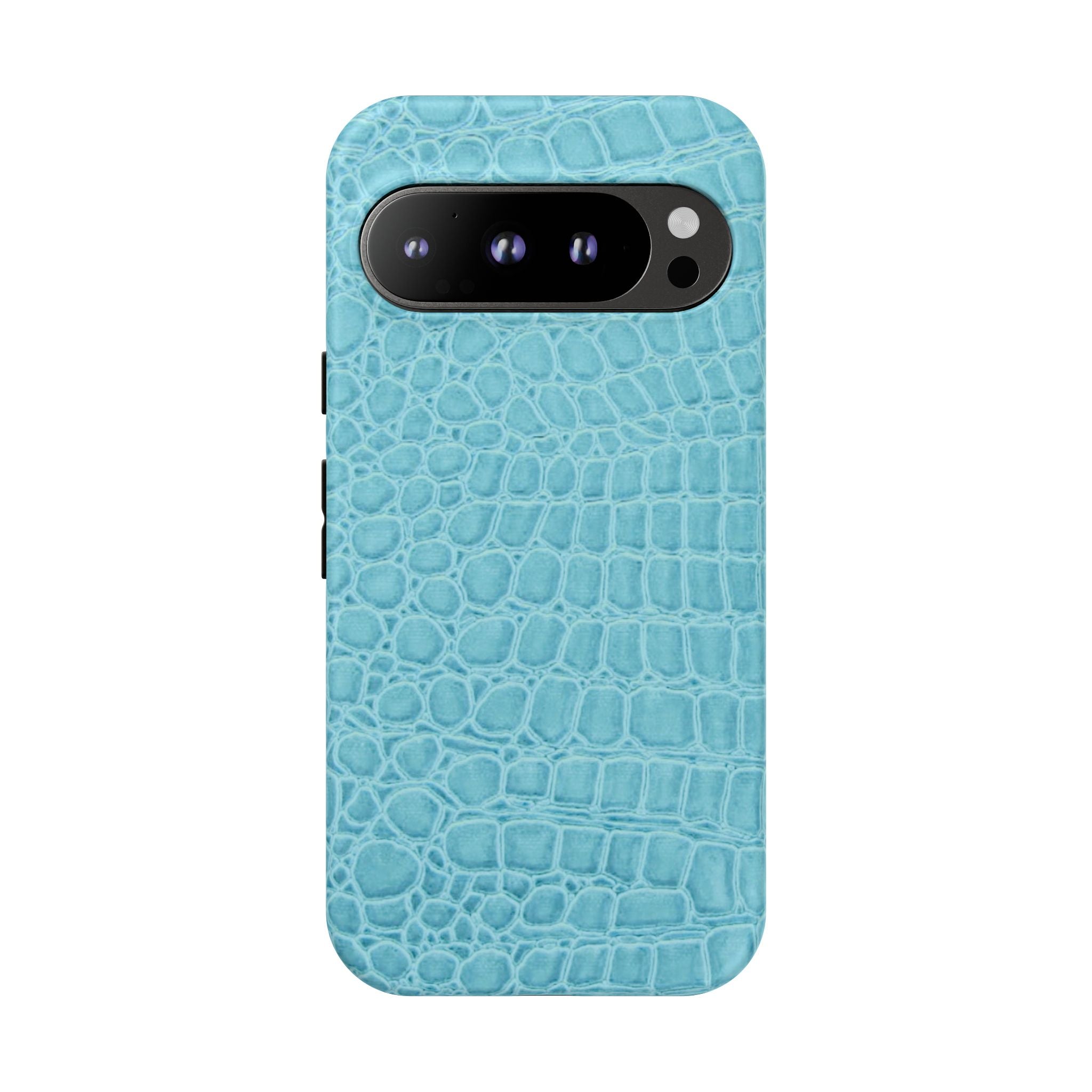 Croc Embossed Turquoise Phone Case