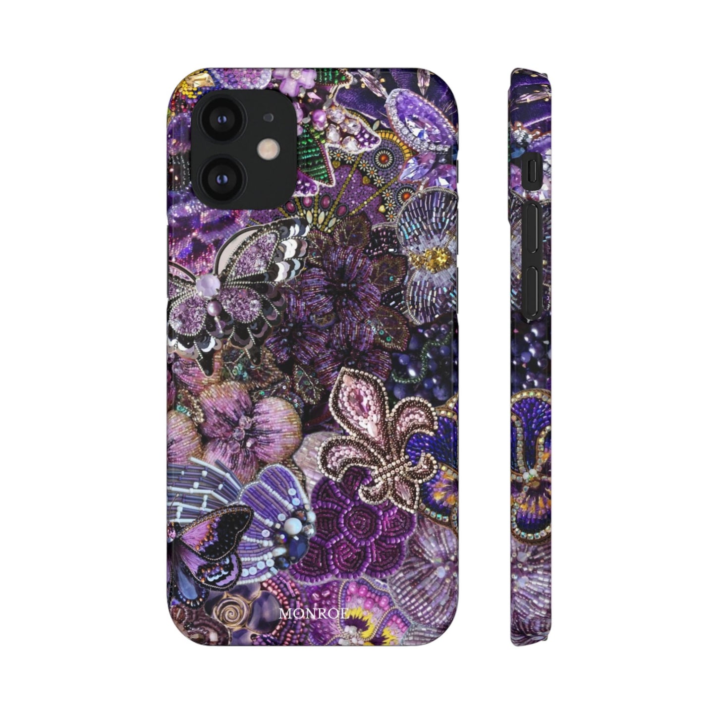 Purple Floral Butterfly Case