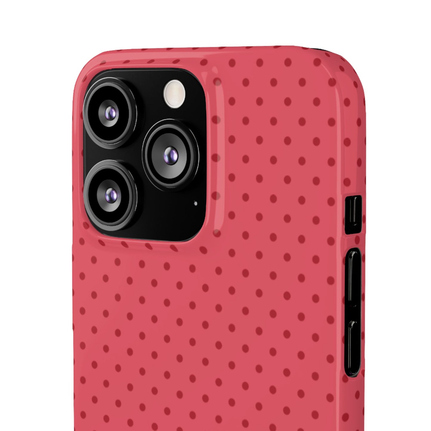 Coral Polka Dot Snap Phone Case