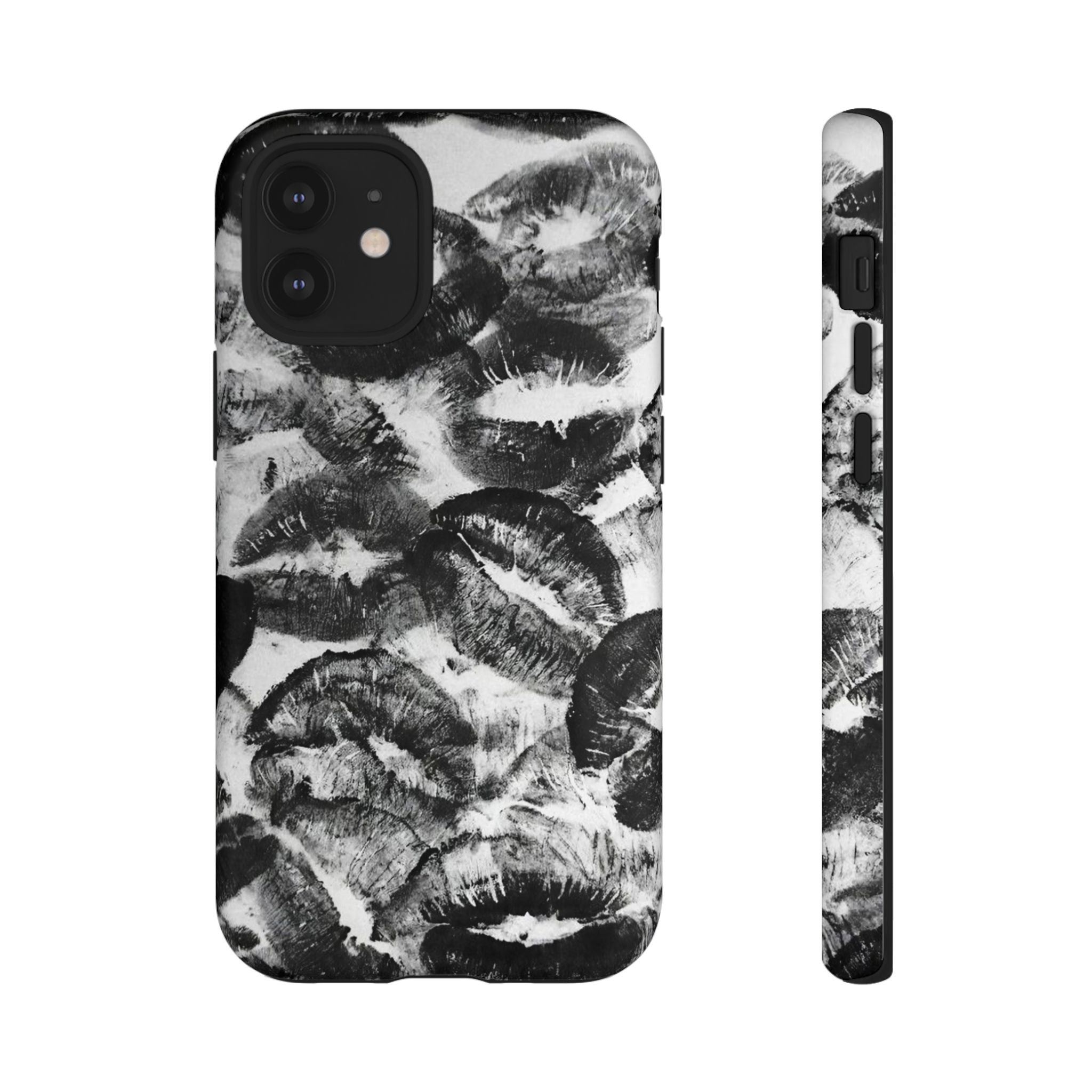 Black and Kiss Design Phone Case