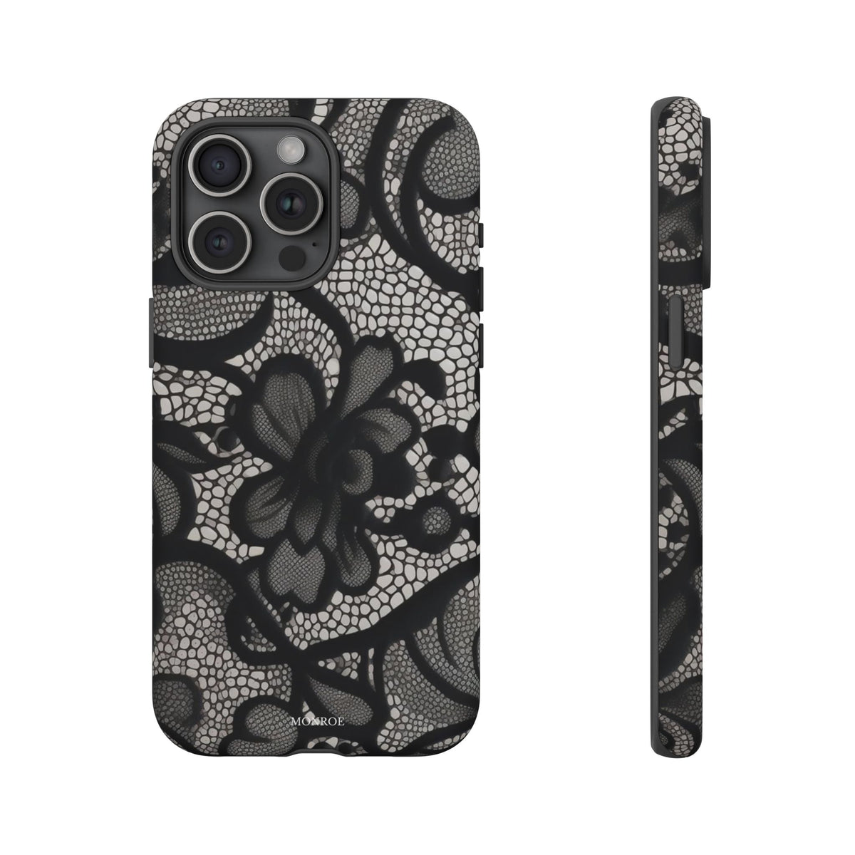 Black Vintage Lace Tough Case