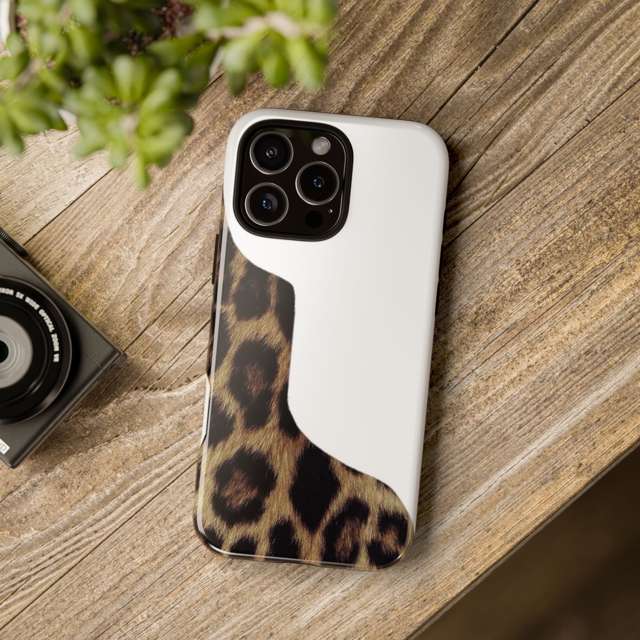 Half Cheetah Print Phone Case