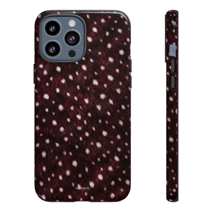 Burgundy Spotted Fur Tough Case