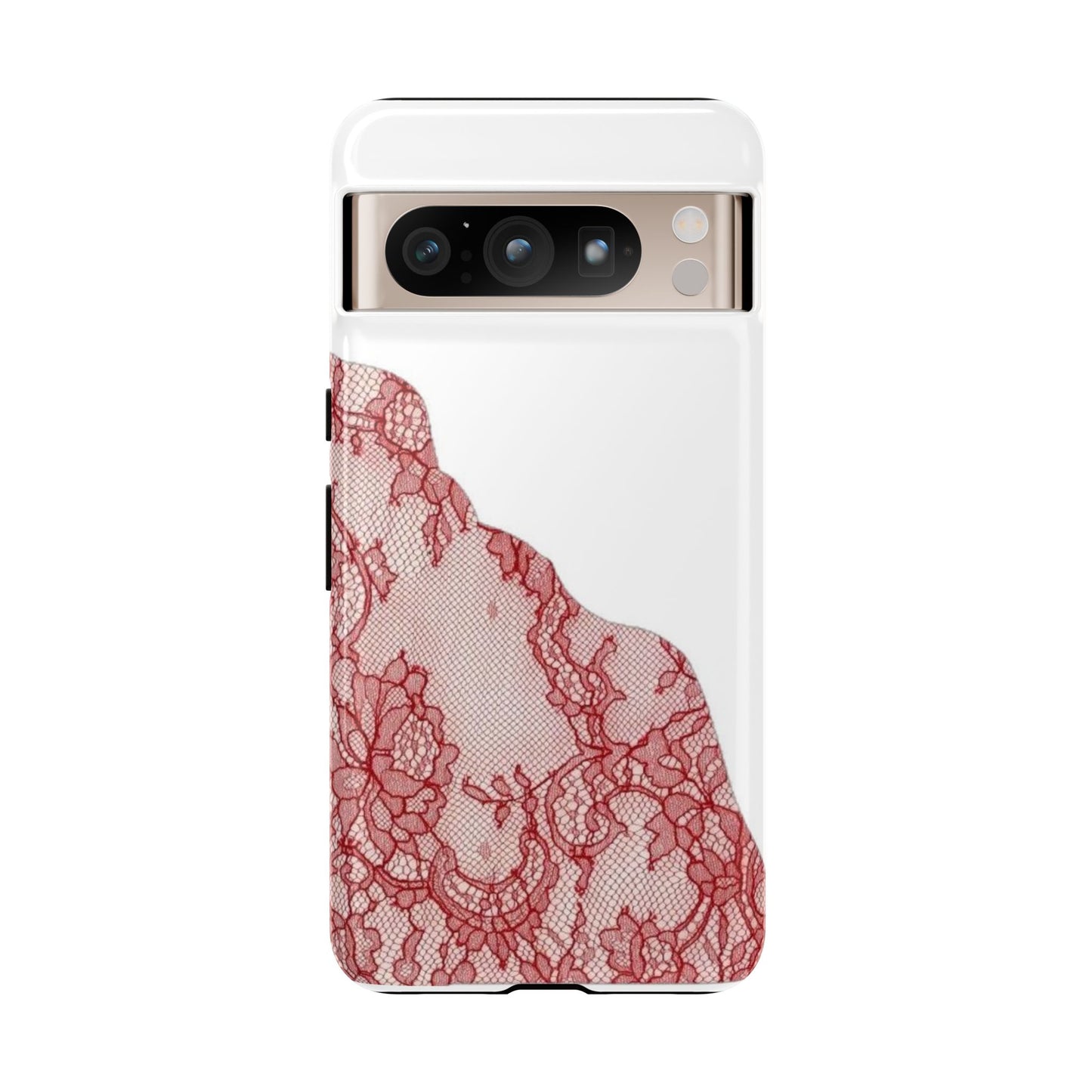 Red Lace Edge Tough Phone Case