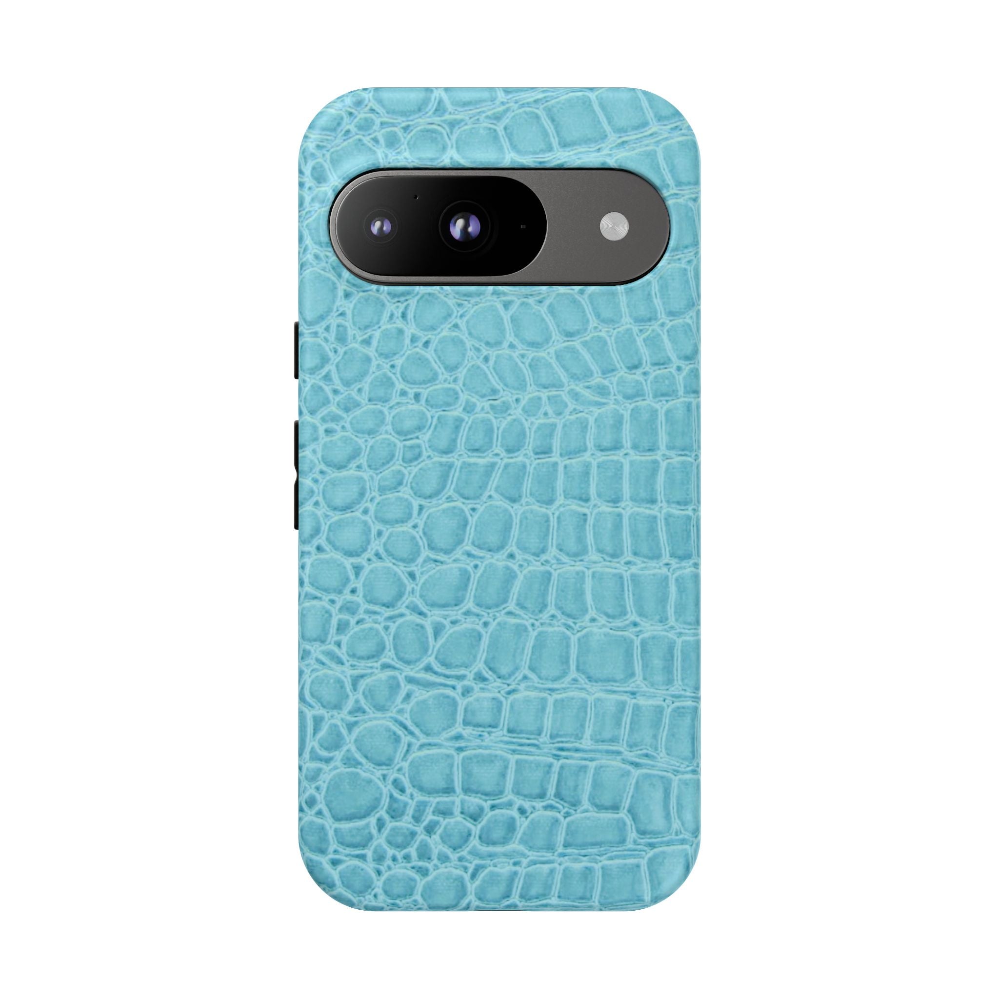 Croc Embossed Turquoise Phone Case