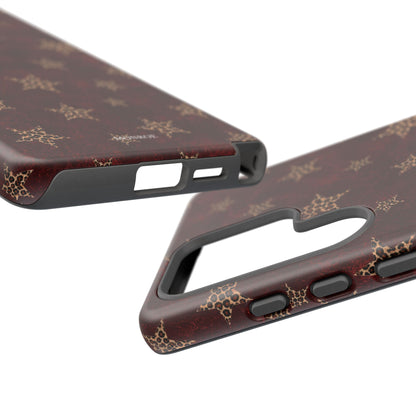 Burgundy Leopard Star Tough Case