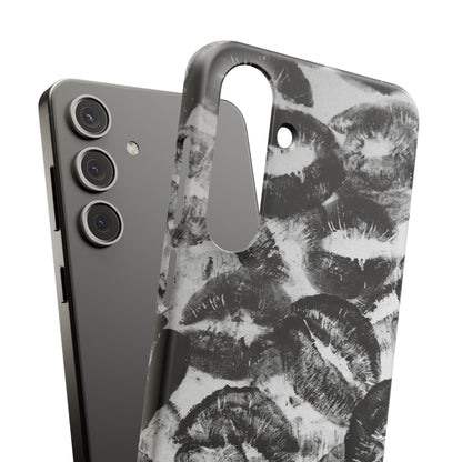 Black & White Kiss Print Case