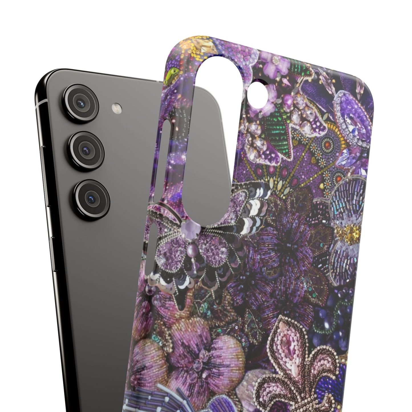 Purple Floral Butterfly Case
