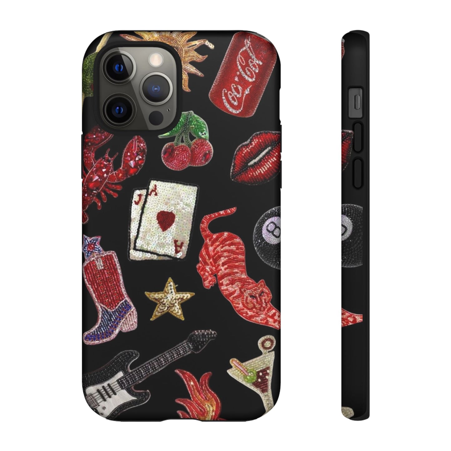 Retro Patch Motif Tough Case