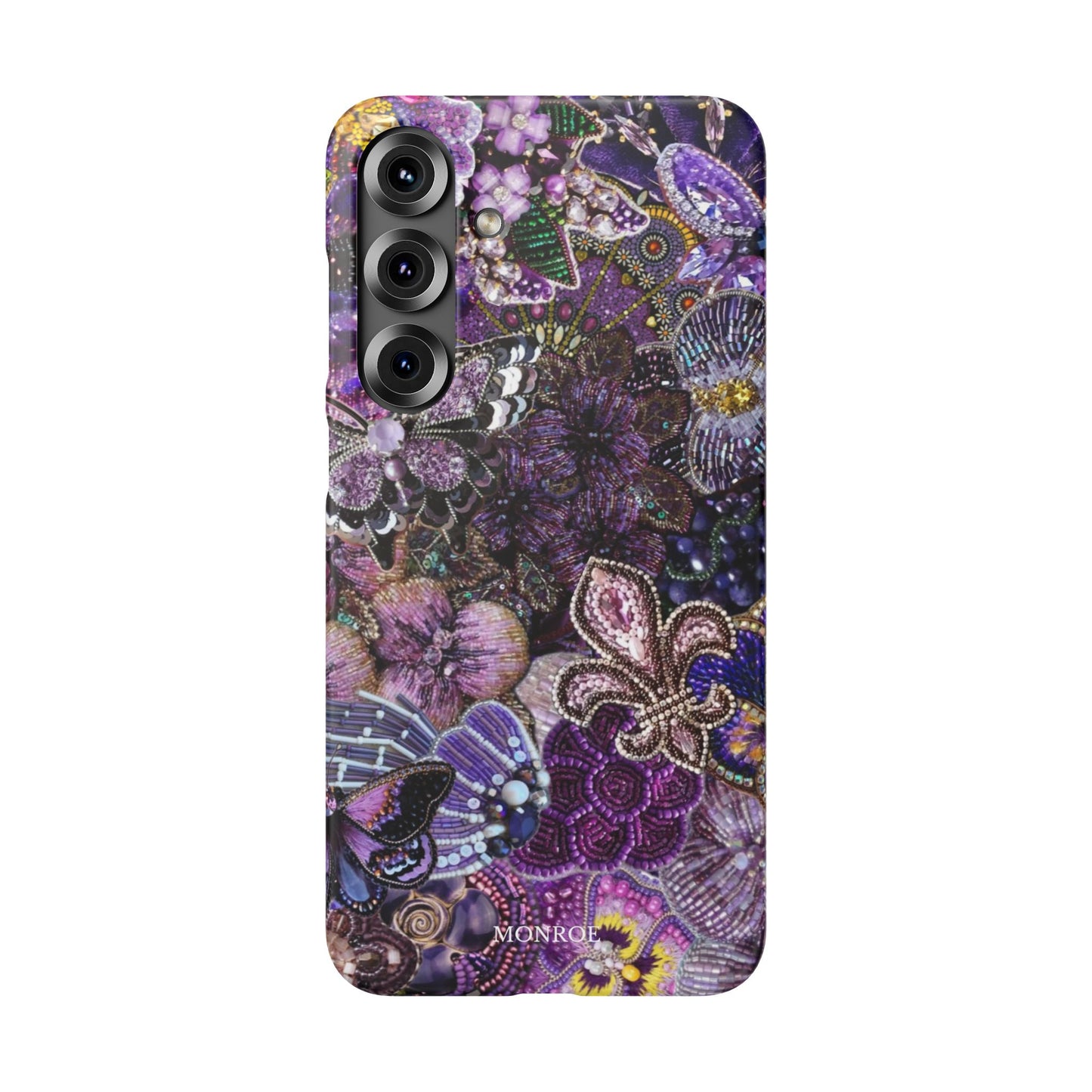 Purple Floral Butterfly Case