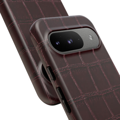 Burgundy Croc Tough Case
