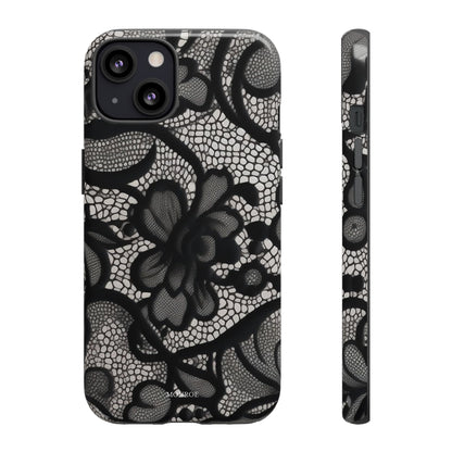 Black Vintage Lace Tough Case