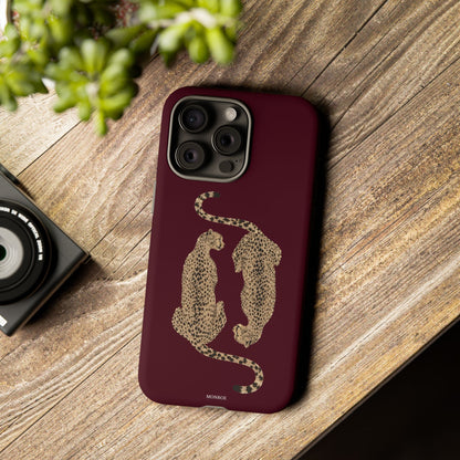 Burgundy Cheetah Tough Case
