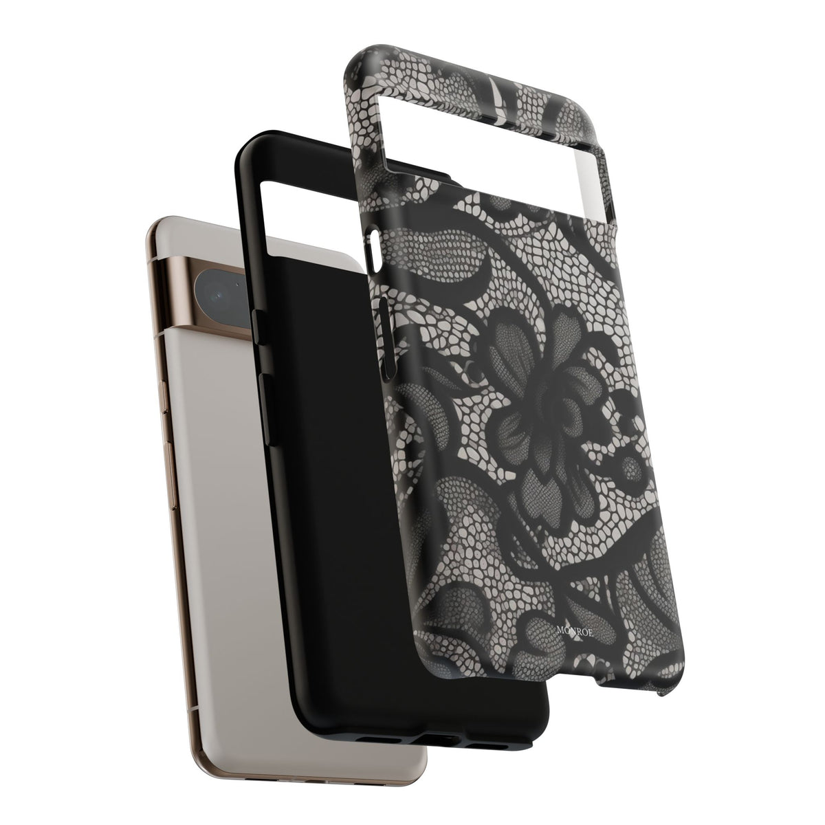Black Floral Vintage Case