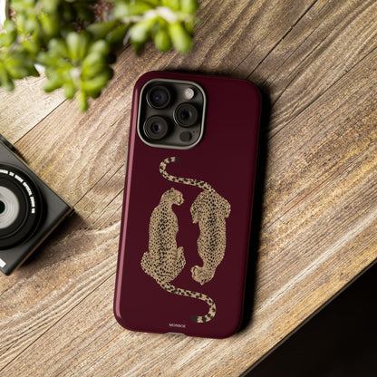 Burgundy Cheetah Tough Case