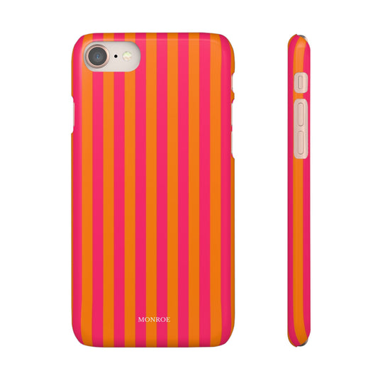 Striped Orange & Pink Case