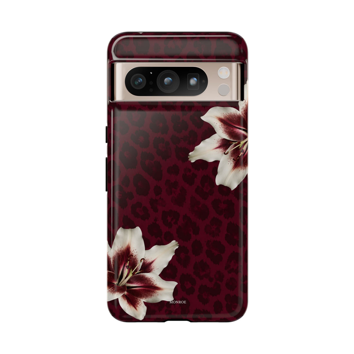 Burgundy Lily Leopard Tough Case