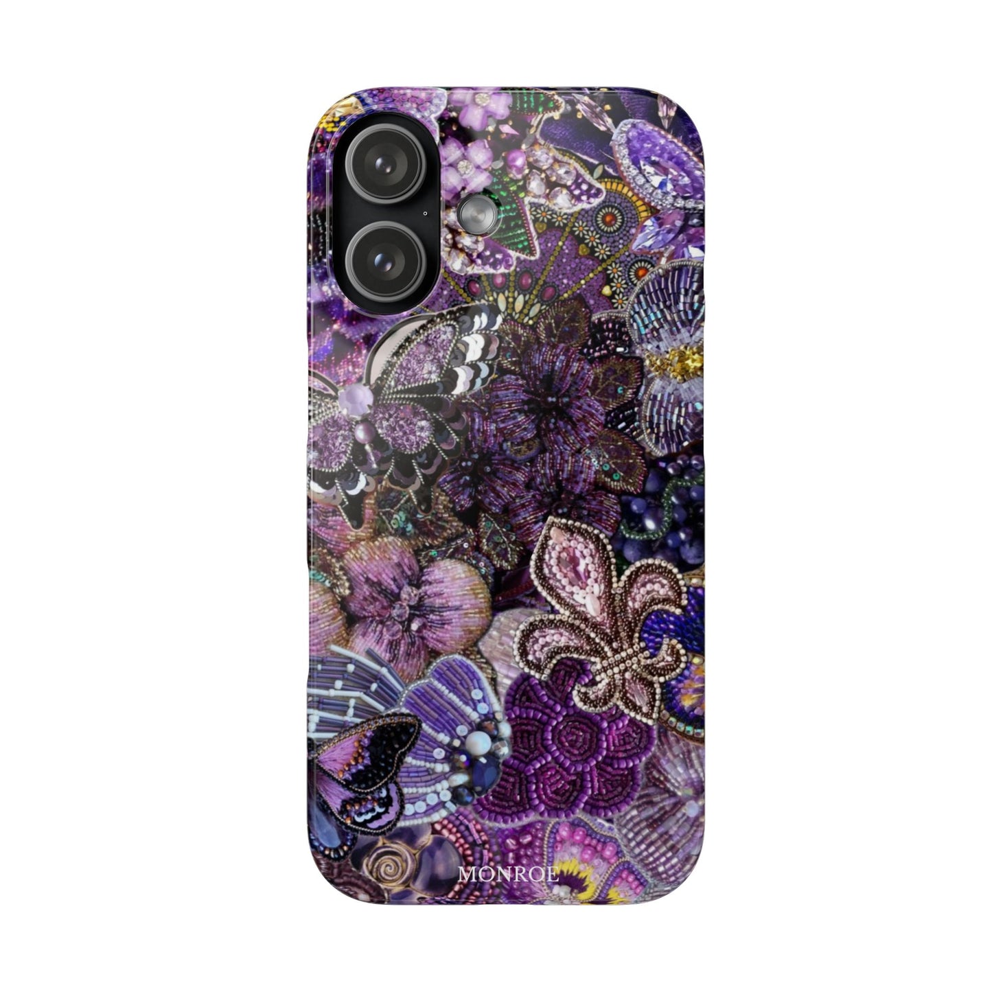 Purple Floral Butterfly Case