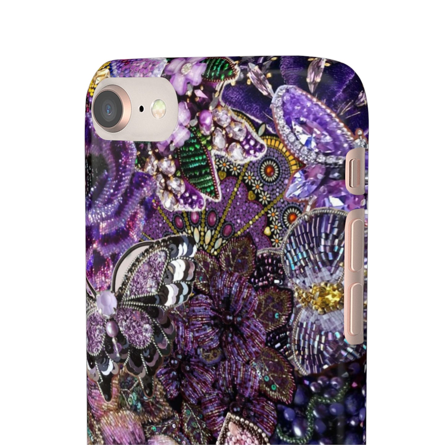 Purple Floral Butterfly Case