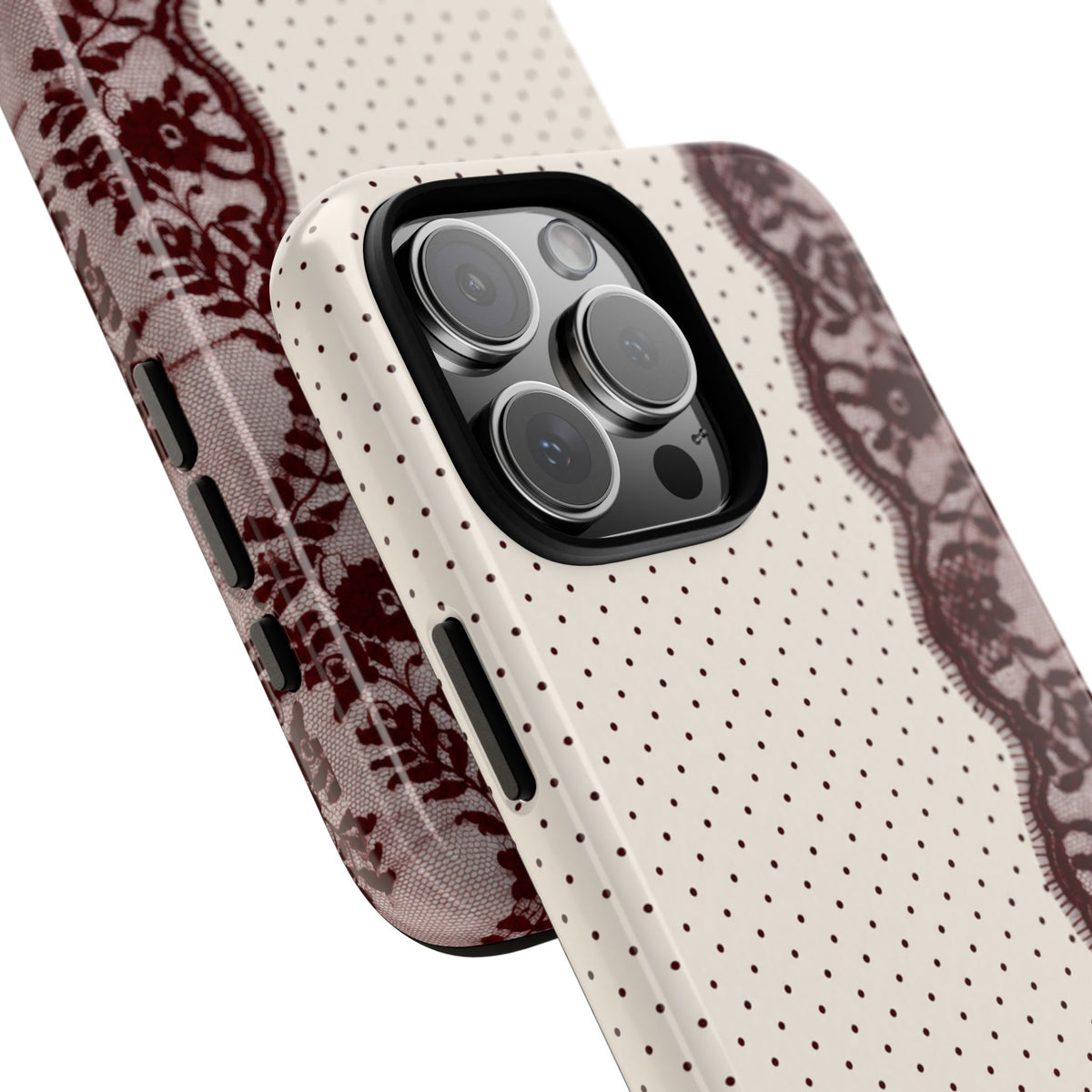 Burgundy Lace Edge Tough Case