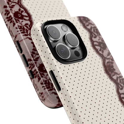Burgundy Lace Edge Tough Case