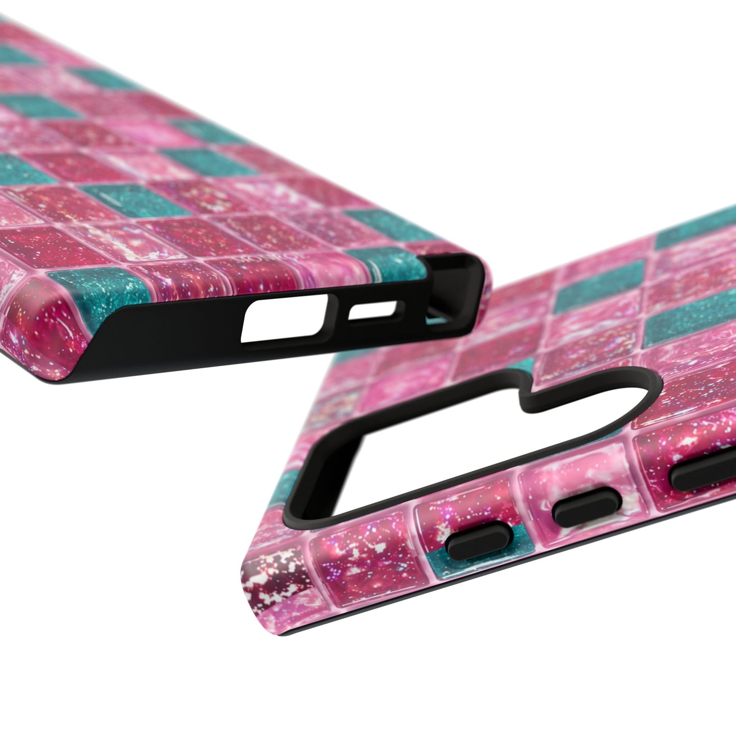 Pink Teal Mosaic Tough Case