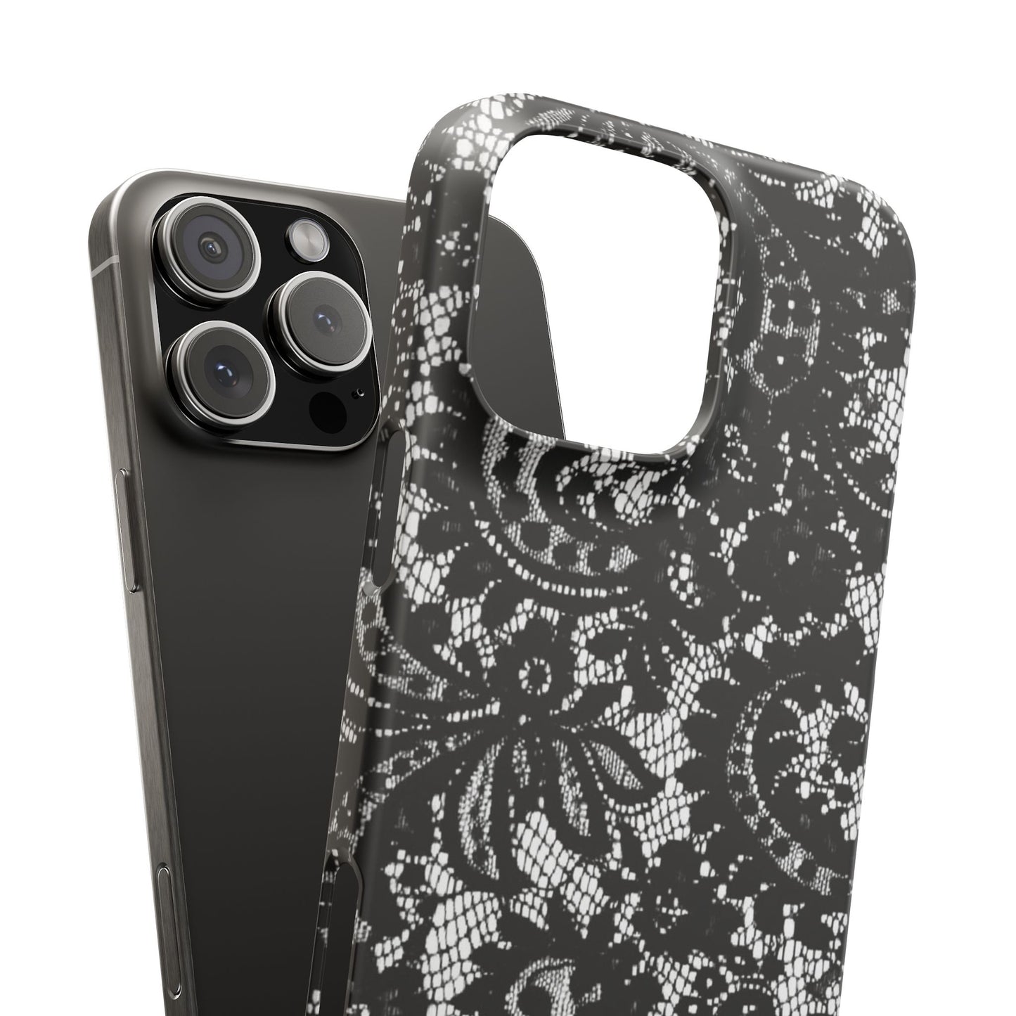 Black Lace Elegant Pattern Case