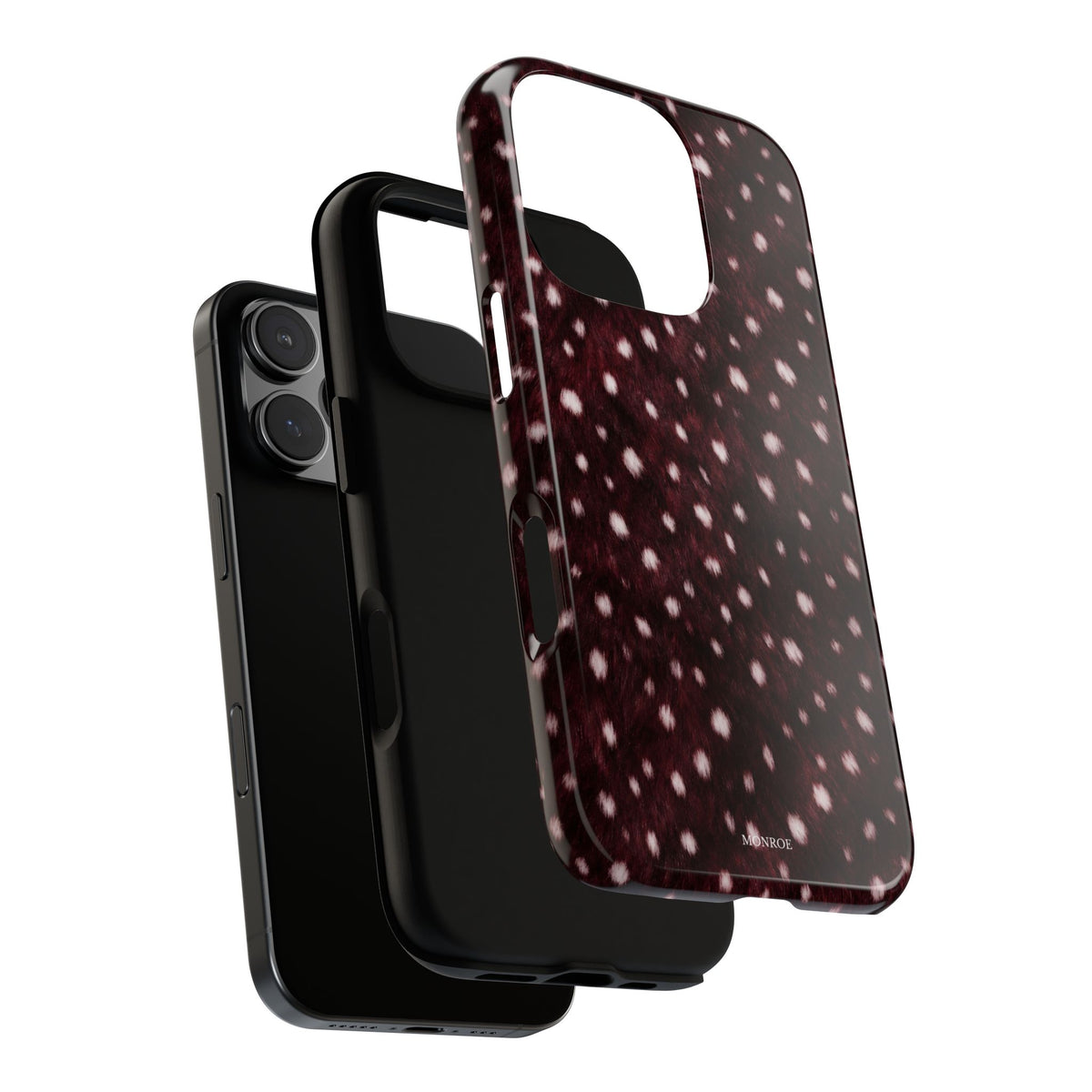 Burgundy Spotted Fur Tough Case