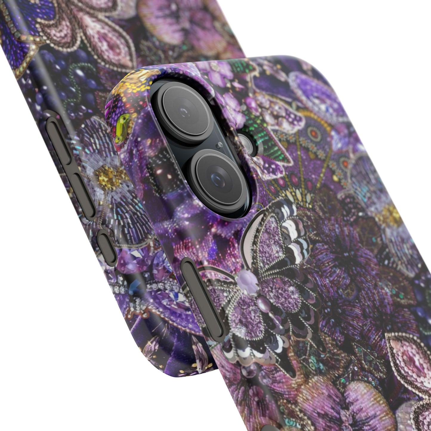 Purple Floral Butterfly Case
