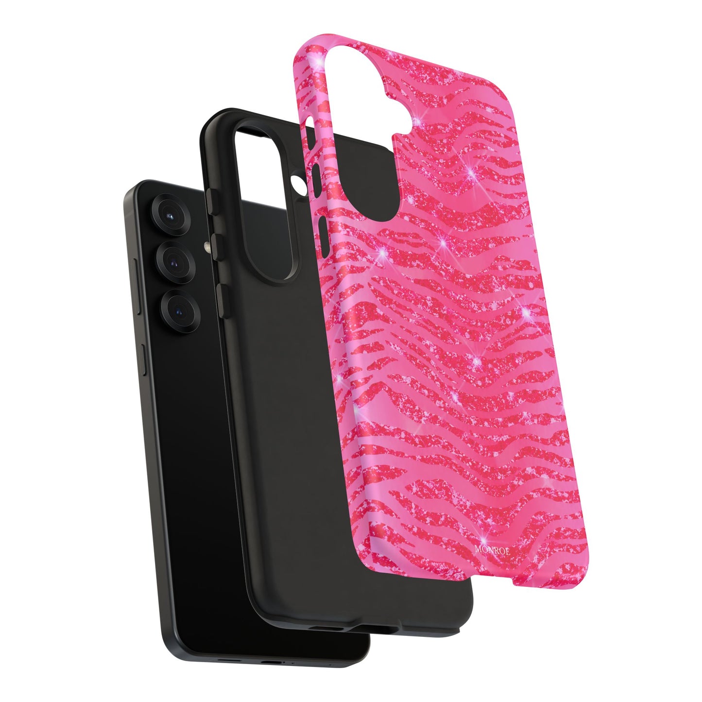 Pink Glitter Zebra Tough Case