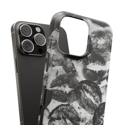 Black & White Kiss Print Case