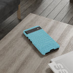 Croc Embossed Turquoise Phone Case