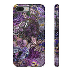 Purple Fleur-de-Lis Floral Tough Phone Case