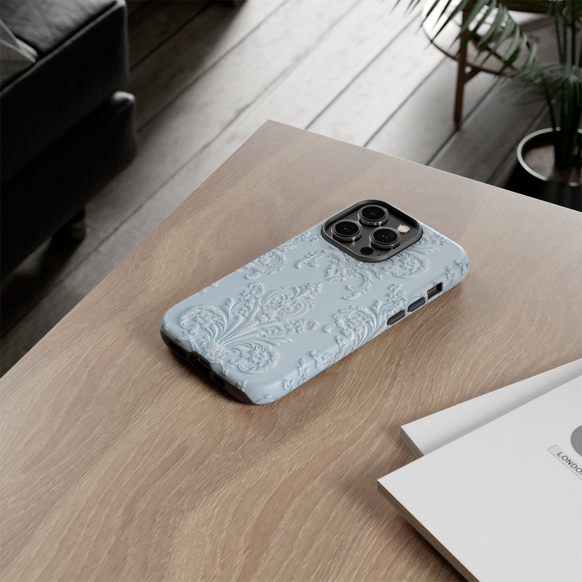 Blue Vintage Pattern Tough Case
