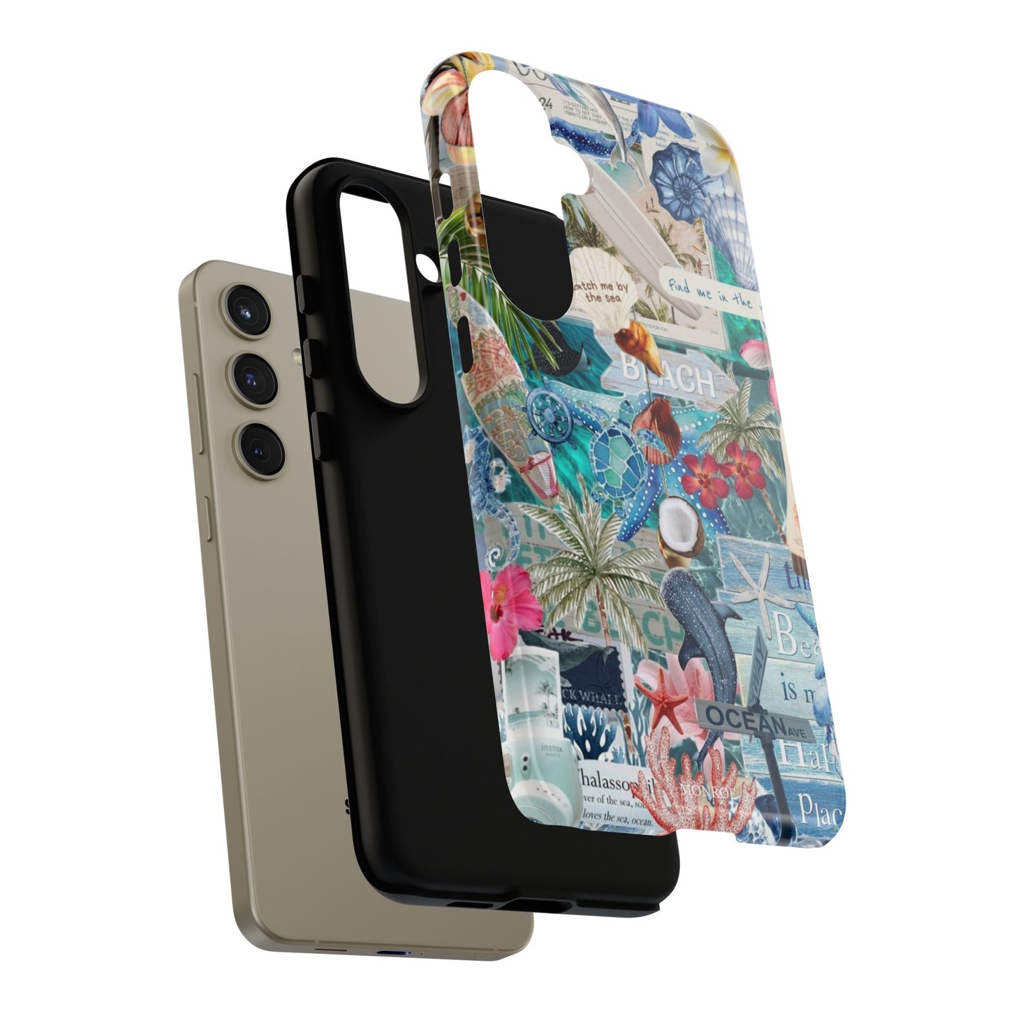 Tropical Beach Collage Tough Case
