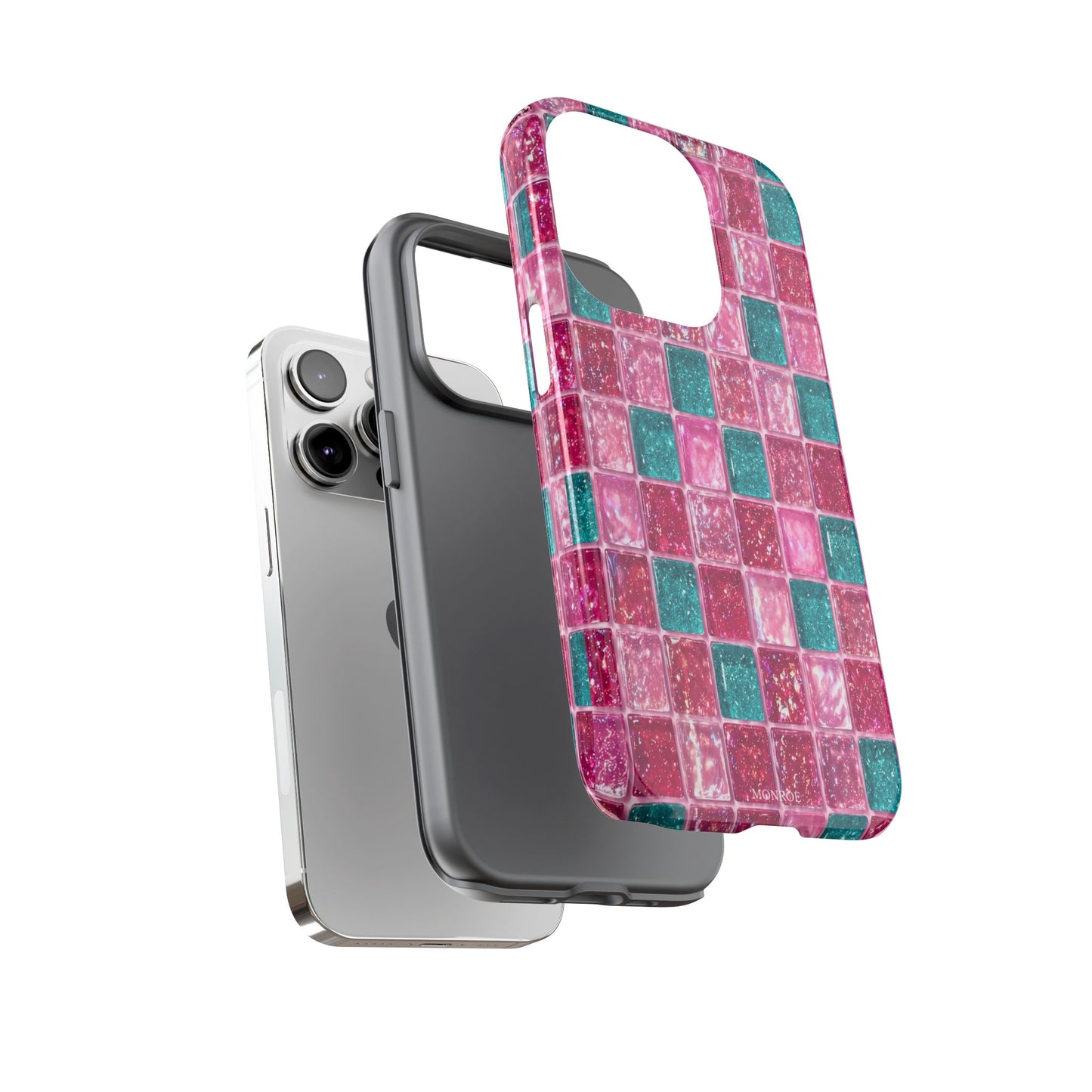 Pink Teal Mosaic Tough Case