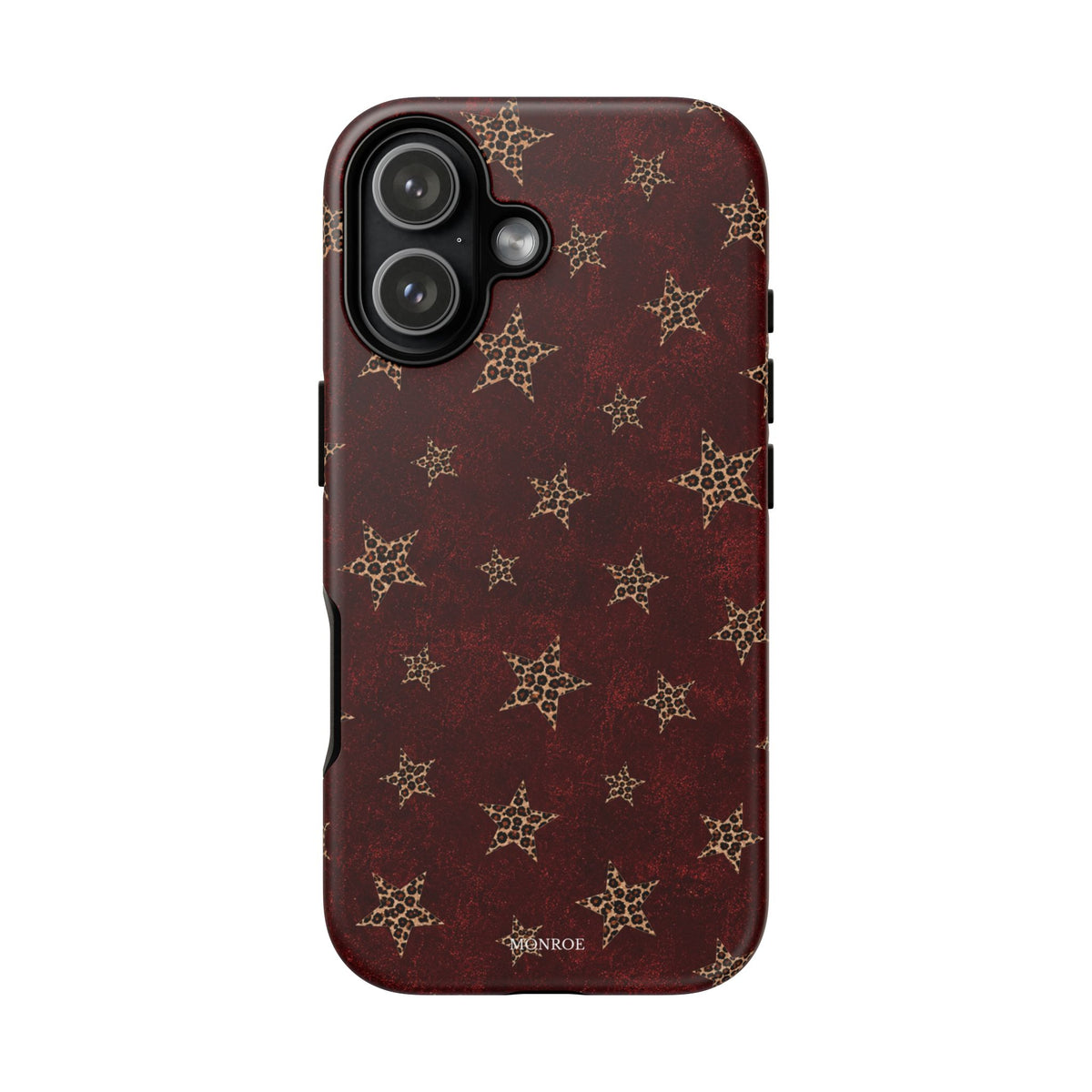 Burgundy Leopard Star Tough Case
