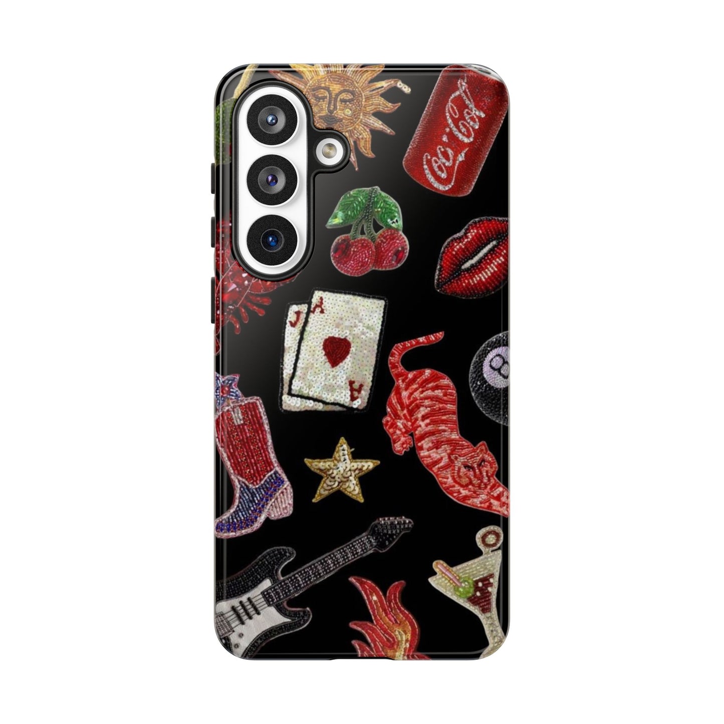 Retro Patch Motif Tough Case
